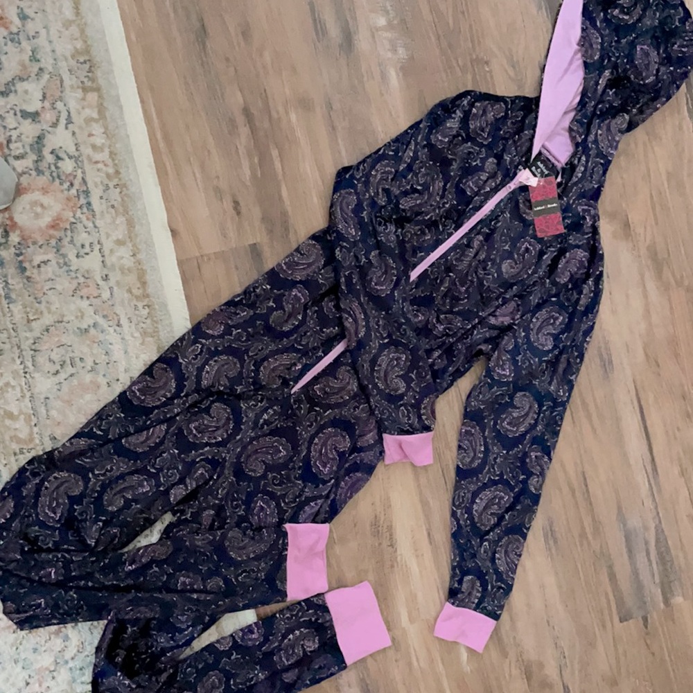 Paisley Print Onesie Pajamas.
